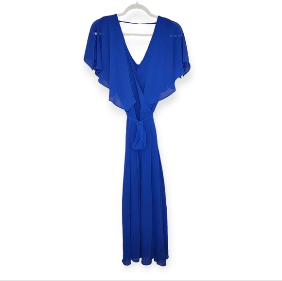 NWT City Chic Softly Tied Wrap Dress Lapis Blue Size 14 - Picture 6 of 11